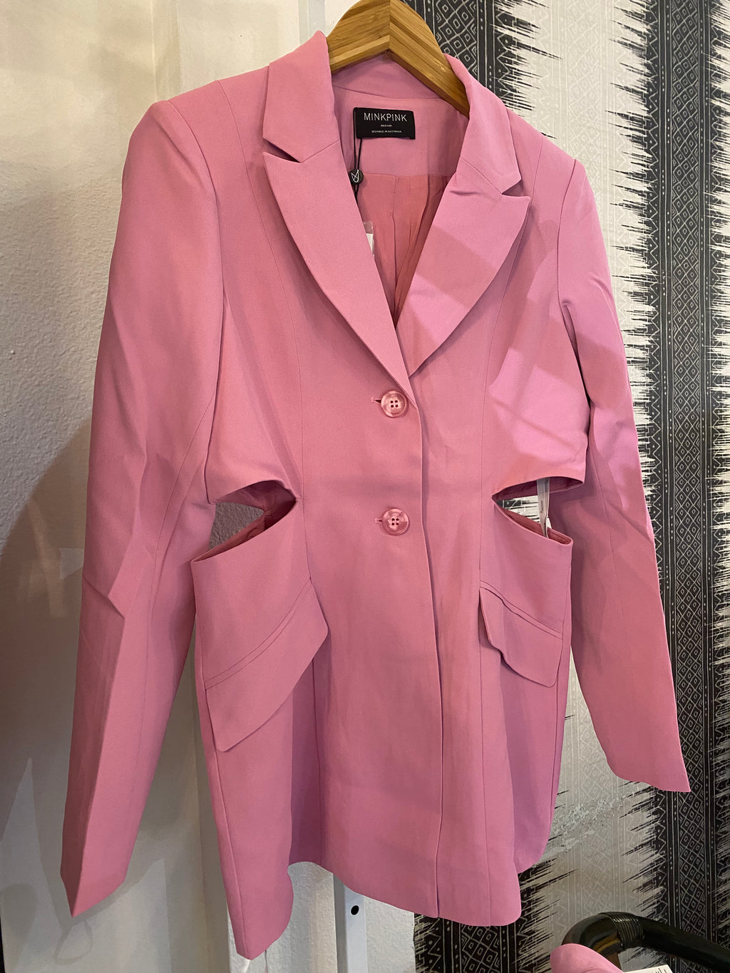 Pink Allie Cutout Blazer