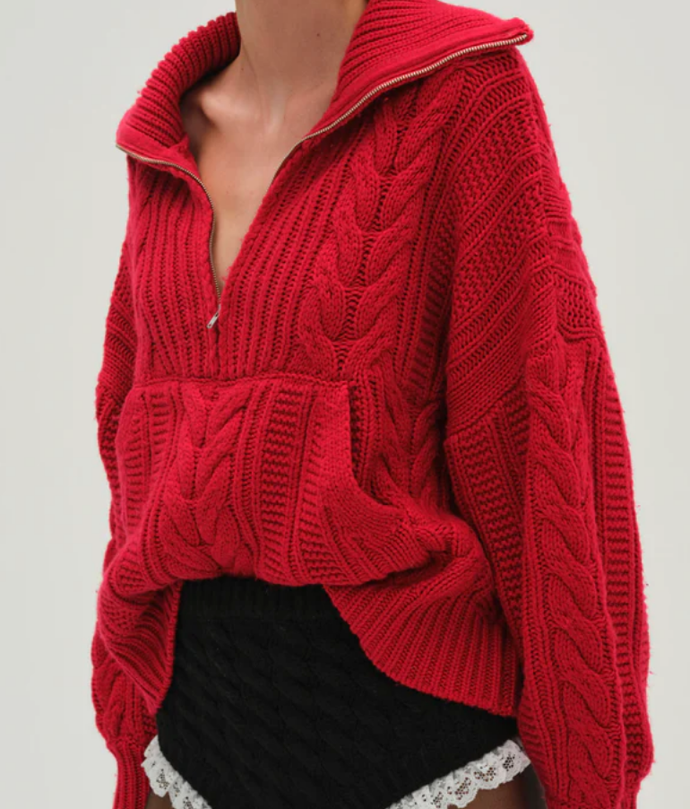 Drina Henley Knit Sweater