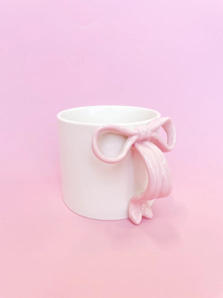 Pink Bow 15 oz. Ceramic Coffee Mug