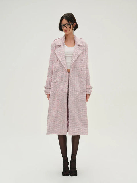 Strawberry Cream Tweed Coat